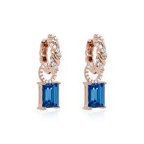 Sidabriniai auskarai „Renaissance (Ice Blue)“ su Swarovski® kristalais