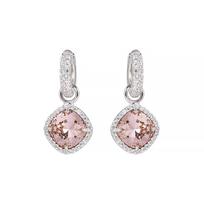 Sidabriniai auskarai „Dazzling Brilliance III (Vintage Rose)“ su Swarovski® kristalais