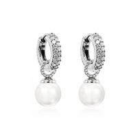 Sidabriniai auskarai „Galos XVIII“ su Swarovski® kristalais