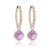 Sidabriniai auskarai „Rainbow II (Paradise Purple Lux)“ su Swarovski® kristalais