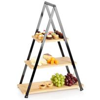 lėkštė bambuko 3 aukštų 53 cm juoda Orion