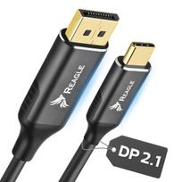 KABELIS THUNDERBOLT USB-C TO DISPLAYPORT DP 2.1 8K 120HZ 4K 240HZ 2M REAGLE