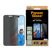 PanzerGlass Privacy Screen Protector for Apple iPhone 16 Pro 6.3 | Ultra-Wide Fit
