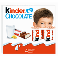 Pieniško šokolado plytelės FERRERO KINDER CHOCOLATE x4 50g