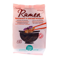 Ekologiški makaronai su grikiais ir šitake grybais Ramen, be glitimo, 280 g (4 vnt)
