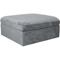 Home4You Pufas 42847, 91x91x46cm, pilkas, 400g/m² poliesterio audinys, masyvas ir fanera, kišeninės ir zigzaginės spyruoklės