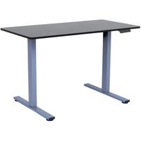 Home4You rašomasis stalas K187182, 120x60x71,5-116cm, 1 variklis, 80kg, 15mm/s, juodas/sidabriškai pilkas, reguliuojamas aukštis