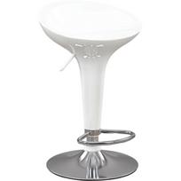 Home4You baro kėdė AMIGO 29568, 44x38x67-87cm, 100kg, balta, ABS plastikas, chromuotas metalas, 360° sukimasis