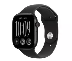 Watch Series 12 GPS+Cellular 46 mm Black Aluminium Case with Black Sport Band - M/L