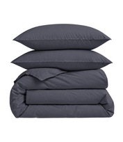 Perkelio patalynės komplektas „Dark Grey Percale“ (220x240 cm)