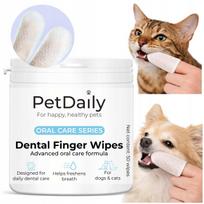 Pirštinės formos dantų valymo servetėlės šunims ir katėms PetDaily, 50 vnt.