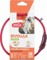 Šviečiantis silikoninis LED antkaklis šuniukams ir mažiems šunims ZOLUX, XS/S dydis