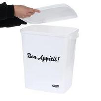 Maisto talpa 27 l, balta, su matavimo puodeliu