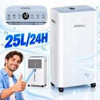 Oro sausintuvas Ateroll, 25 l/24 val., laikmatis, higrostatas, R290, 420 W, 5 l bakelis