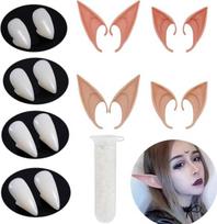 Ouqiwen elfų ausų ir vampyro dantų rinkinys, 4 poros