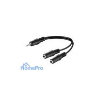 Microconnect AUDLR02 audio kabelis 0.2 m 3.5mm vīrietis uz 2 x 3.5mm sieviete Melns