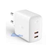 Sienas lādētājs Aukey PA-B4 2x USB Balts GaN - kompakts USB barošanas adapteris ar diviem USB portiem