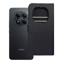 OEM Flip case for Xiaomi Redmi NOTE 15 5G 4Card RFID anti-theft tech fabric black