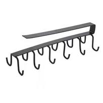 Mug Holder Coffee Cup Rack Towel Hooks Kitchen Hanging Shelf Organizer Double Row Rack Kitchen Cabinets Organization Coat Rack Shovel Mount Hook Rails 25.5*8cm juoda