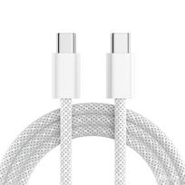 60W Type-C į Type-C duomenų kabelis skirtas greitam įkrovimui Apple, Samsung ir Huawei įrenginiams 2m balta