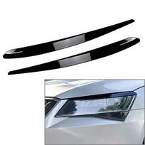 Car headlight headlamp eyebrow eyelids frame cover trim for Skoda Superb B8 2015 2016 2017 2018 2019 decorative accessories black