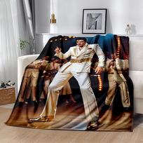 Elvis Presley Performance Blanket Ultra-Soft Suitable for Picnics Bedding Office Chair All-Season Use Stylish Decor Gift for Travel Home Birthdays 150cmx180cm
