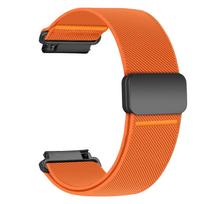 Magnetinis dirželis Amazfit GTS 4/2/2e/3/GTS2 Mini/GTR/4/3/Pro/GTR2/stratos Nailoninė apyrankė Amazfit bip 5 6 20mm/22mm Laikrodžio dirželiai Amazfit GTR 4-3 pro oranžinė