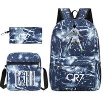 Cr7 kuprinės rinkinys Kvėpuojanti vandeniui atspari Oksfordo audinio mokyklinė kuprinė vaikams Style E gray