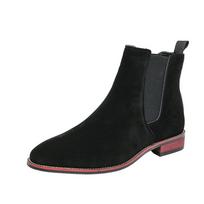 Fashion Winter Hot Selling Men's High Top Ankle Boots High-quality Suede Leather Shoes Elegant Brown Men's Business Casual Short Boots 41 juoda