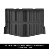 Dedicated TPE Floor Mats & Trunk Liner for 2020-2024 Toyota Yaris Cars gray