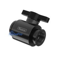 Lodveida vārsts Barrow TLQFS-V1, 10 mm šļūtenei, G1 / 4 vītne, melns