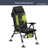 New European-Style Folding Reclining Multi-functional All-Terrain Metal Fishing Chair D7 Carbon Steel Metal Iron Splash Green black