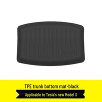 Waterproof, stain-resistant TPE mats for 2025 Tesla Model Y, tailored for front and rear trunks. black