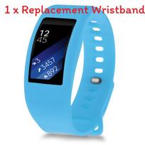 Samsung Gear Fit 2 Sm R360 Silikoninis Pakeičiamas Dirželis Patvarus Patogus Reguliuojamam Pritaikymui Sky Blue,S black