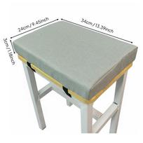 Anti-slip Linen Seat Cushion Foam Core Rectangular Chair Pad for Office Factory