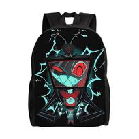 Hazbin Hotels Backpack Vox  Youth Polyester College Backpacks Soft Stylish High School Bags Rucksack as picture black