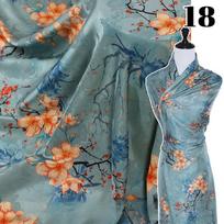 Kinų peizažo tapybos audinys Šilkinis tamprus satino audinys Cheongsam Hanfu pasidaryk pats siuvimo amatas Suknelė Sceniniai drabužiai Reikmenys 50x150cm