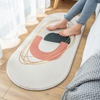 Carpet Bedroom Bedside Blanket Thickened Bedside Floor Mat Simple Household Cute Room Full of Pavement 50*120CM beige
