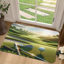 Airplane Runway Graphics Rectangular Rug living room bedside indoor household home decor study room floor mat 40x60cm