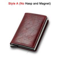 Anti Thief Rfid Credit Card Holder Smart Minimalist Wallet Pocket Men Women Slim Cardholder Bank Cash Creditcard Case Bag Purse raudona