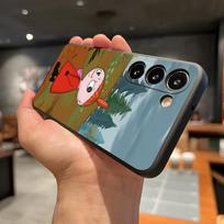 Anime L-LittleS M-My Phone Case For Samsung A56 A36 A26 A16 A15 A25 A35 A55 A14 A34 A24 A54 Black Soft Shell Samsung A22 5G brown