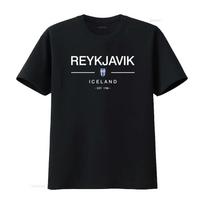 Reykjavik Icelandic T Shirt Vintage Style Print Funny Idea for Travel Lovers vintage Washed streetwear Versatile XS black