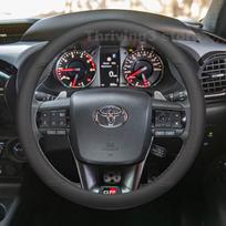 Odinis automobilio vairo užvalkalas Toyota Hilux GR Sport II 2012-2026, Automobilio vairo dangtelis Toyota Tacoma 2025 Priedai Round-Black black