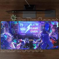 Silver Wolf LV.999 Larger Mousepad HSR Honkai Star Rail Overlock Gaming Keyboard Anime Girl Kawaii Mouse Pad HD Printing DeskMat 30cmx60cm purple