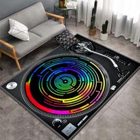 Sci-Fi Cyberpunk RPA Technology Area Rug Blue Glowing Robotic Hand Carpet For Gamer Gaming Room Decor Cool Bedroom Floor Mat 50cm x 80cm gray