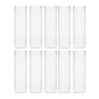 Plastikinė skaidri cilindrinė vaza Modernus gėlių kompozicijų vazonas Skaidrus stalas 10 Pcs