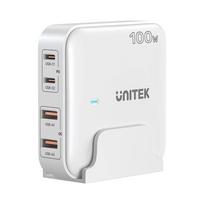 GaN network charger - Unitek P1229AWH01-EU | 100W 2x USB-C 2x USB-A