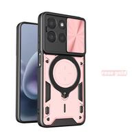 Kickstand Protective Cover For Motorola Moto G57 Power Case Slider Lens Protection Shockproof Shell Fundas Coque Motorola Moto G57 Power gray