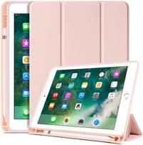 With Pencil Holder Funda for iPad pro 12.9 air 11 13 11th 11 M3 10.5 10.2 iPad Air 5th 4th 10th Gen 10.9 iPad Air1 2 6th 5th 9.7 (Pink,iPad 7th 8th 10.2) rožinė