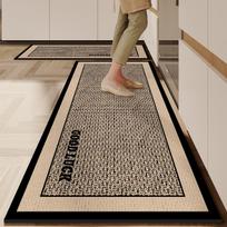 Virtuvės grindų kilimėlis Neslystantis Atsparus aliejui Valomas kilimas Oda PVC Vandeniui atsparus kilimas Juoda linija tekstūra Namų dekoravimo kilimėliai 1pc 40x180cm